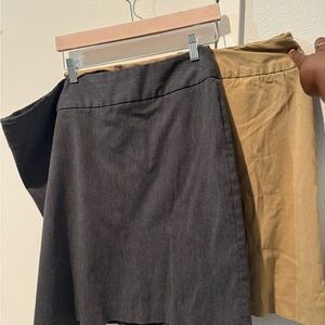 Set of George Women's Pencil Skirt in Tan and Grey